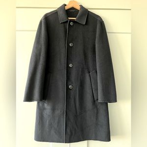 Dark navy double faced banana republic mens coat